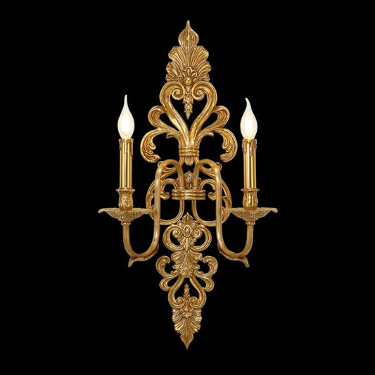 Anthemia Brass Antique Wall Lamp