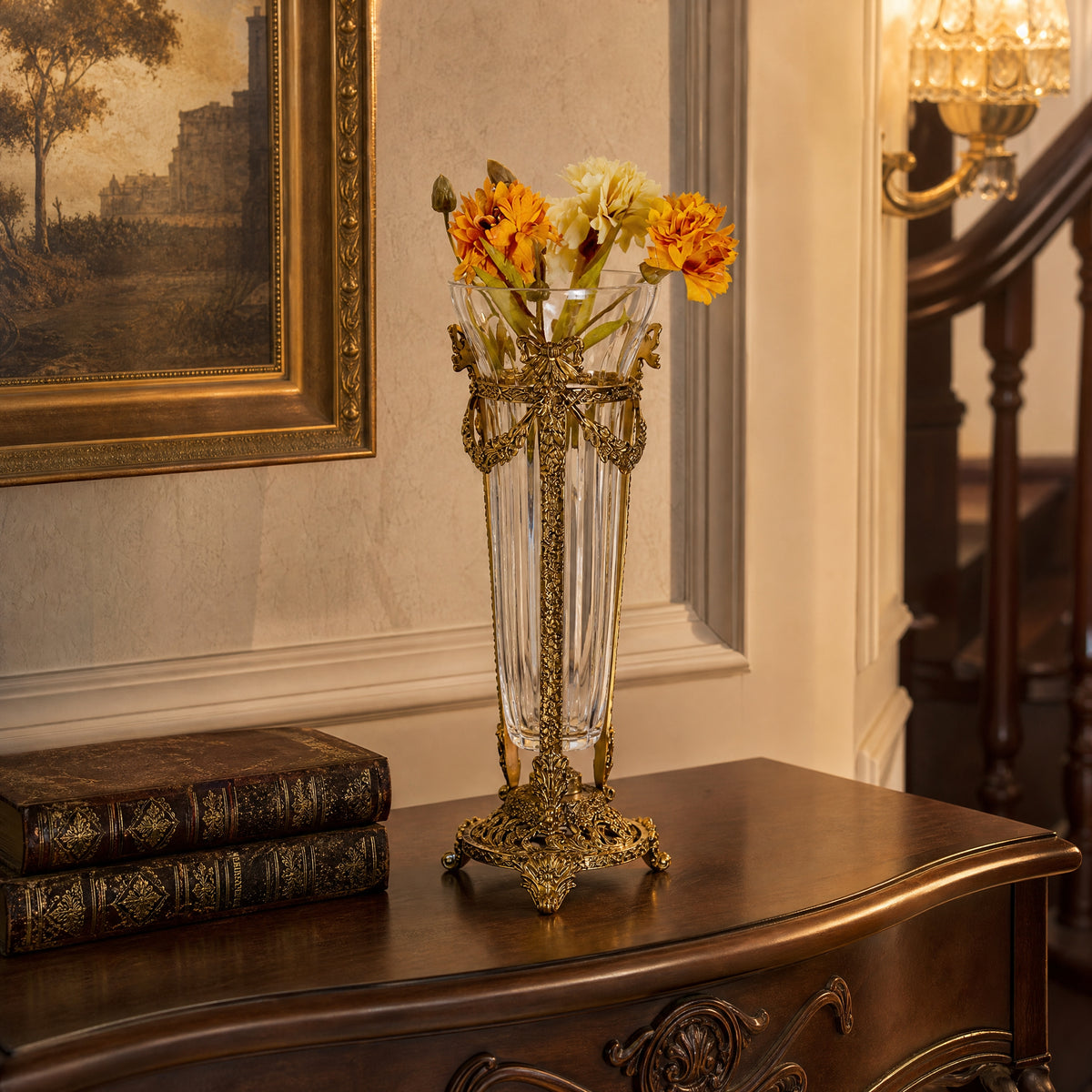 The Aglaea French Rococo Crystal Vase