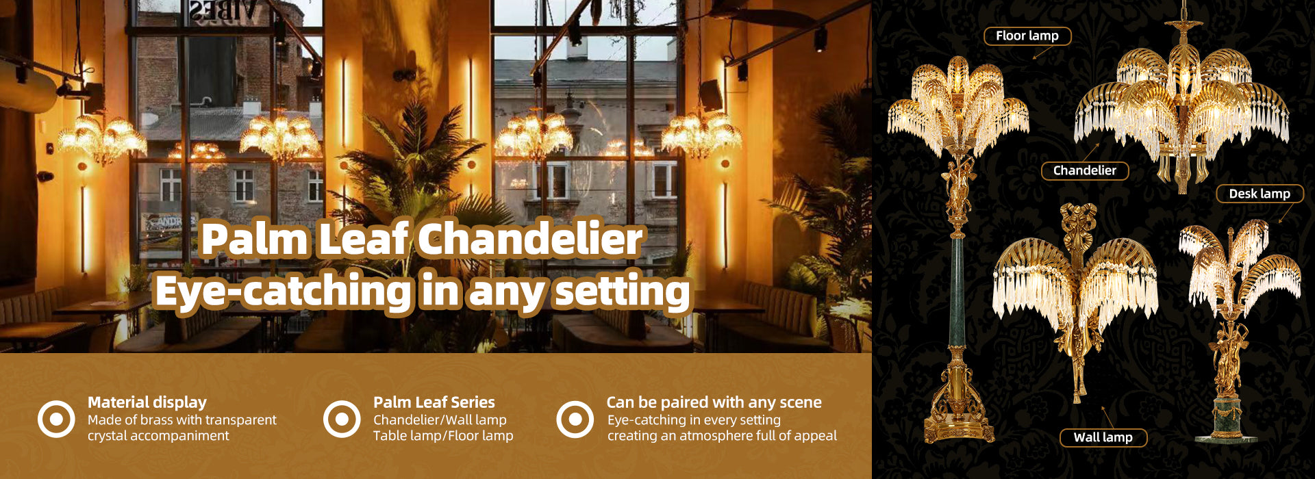 Palm Chandelier Palm Wall Lamp Palm Table Lamp Palm Floor Lamp