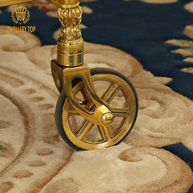 The Dionysus French Rococo Brass Bar Cart