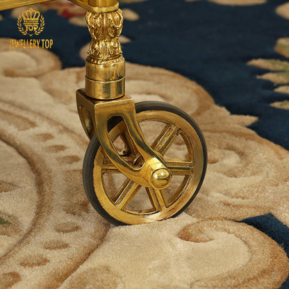 The Dionysus French Rococo Brass Bar Cart