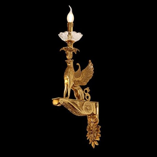 Griffin Brass Wall Lamp