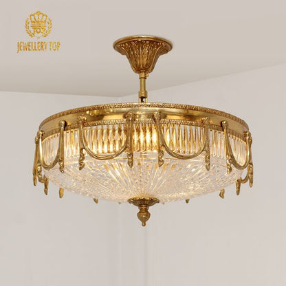 Baroque Classic Glass Ceiling Lamp