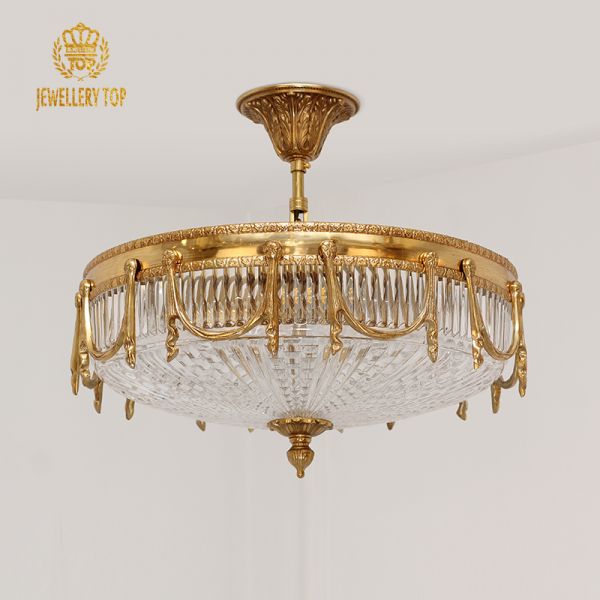 Baroque Classic Glass Ceiling Lamp