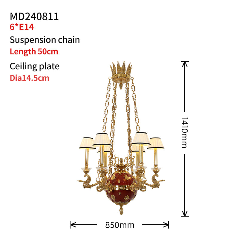 Grenade Impériale Classical Brass Chandelier