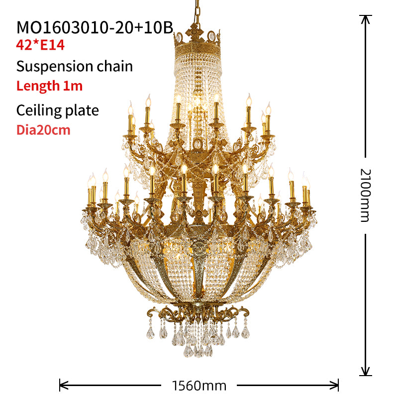 Galeries des Glaces Royale Brass Chandelier
