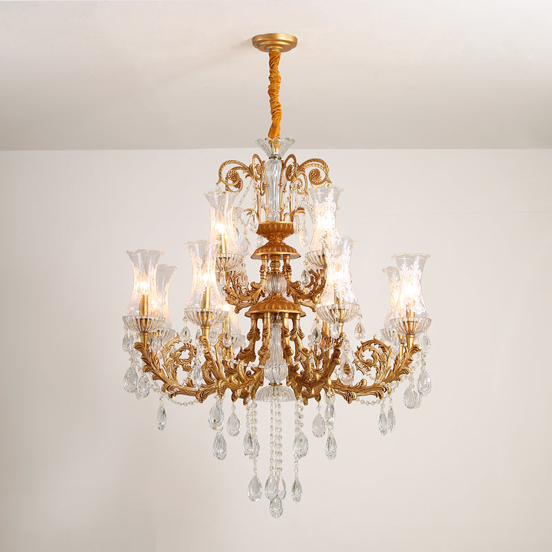 Versailles Crystal Palace European Brass Chandelier