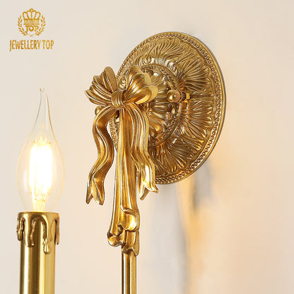 The living room wall light showcasing its elegant profile and soft illumination in a home setting.