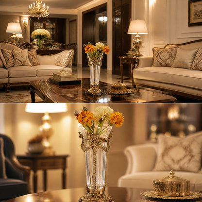 The Aglaea French Rococo Crystal Vase