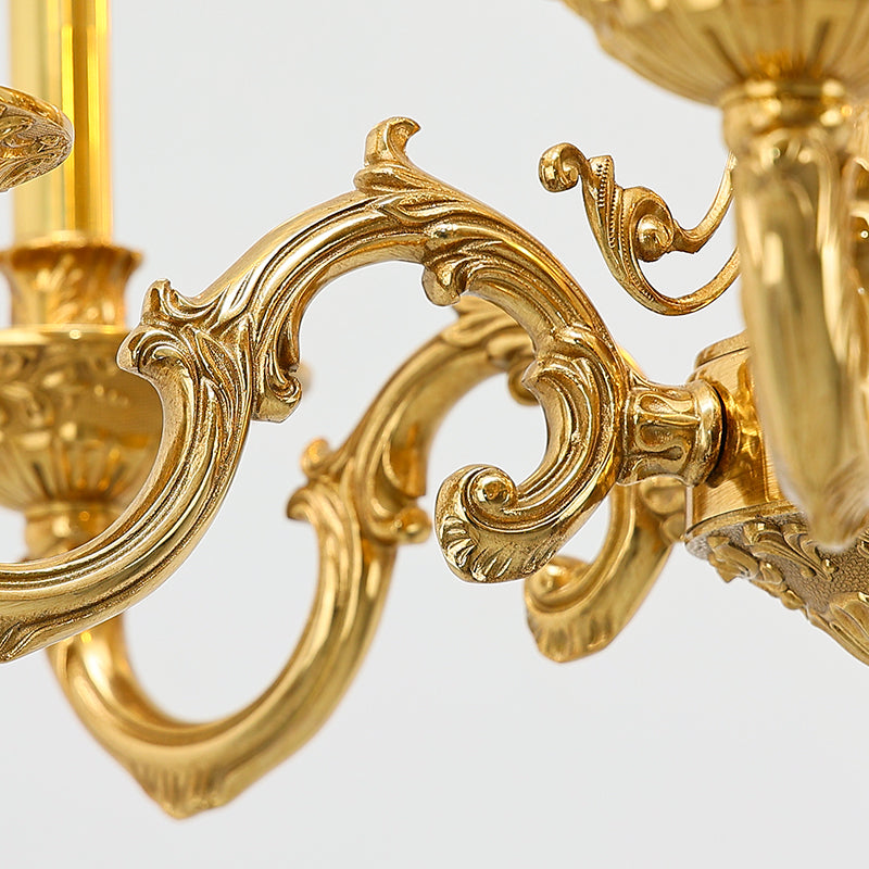 Antique Brass Chandelier 24.80"