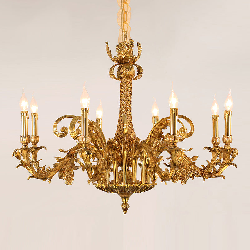 Louis XVI Laurel Grove Solid Brass Chandelier