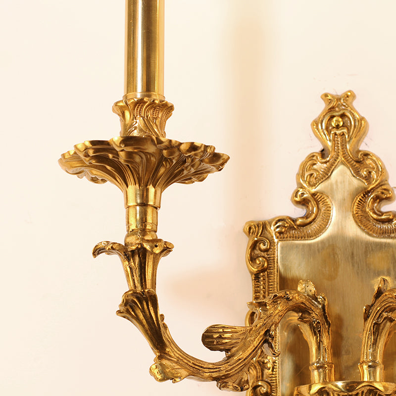 Versailles Château Fabric & Crystal Sconce