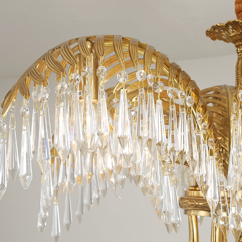 Serres Chaudes Impériales Brass Chandelier