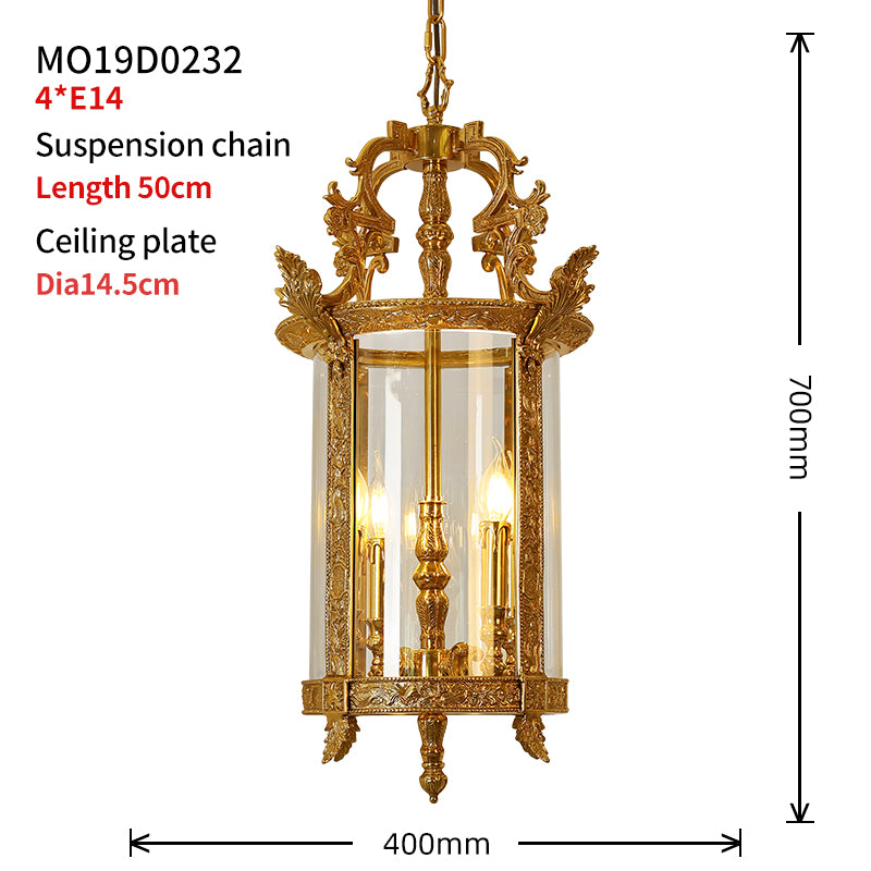 Élysée Palace Lanterne Brass Pendant Light