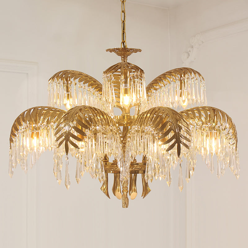 Serres Chaudes Impériales Brass Chandelier