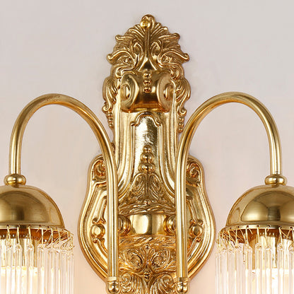 Cascade de Cristal Brass Sconce