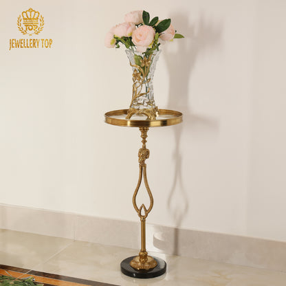 The Chrysomallos Neoclassical Brass Side Table 26.8"