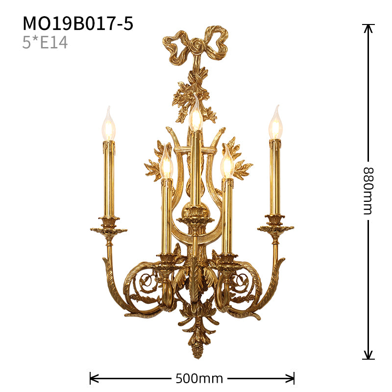 Rococo Bow Candelabra Wall Sconce