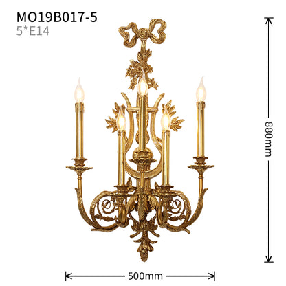 Rococo Bow Candelabra Wall Sconce