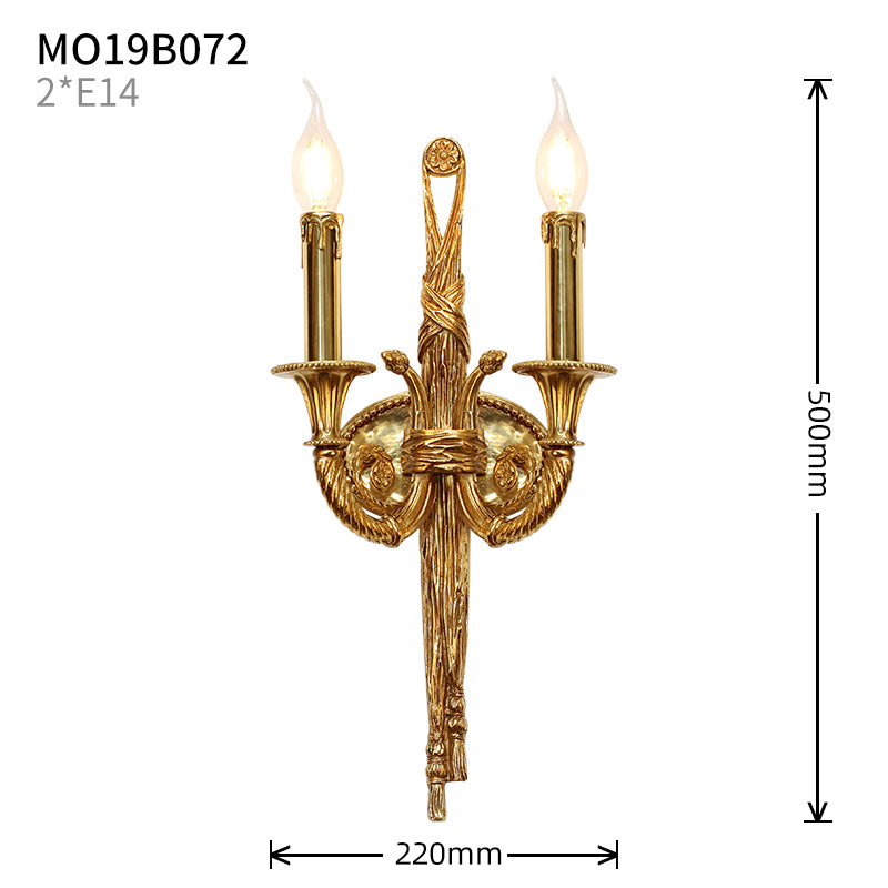 Rococo Scroll Brass Sconce