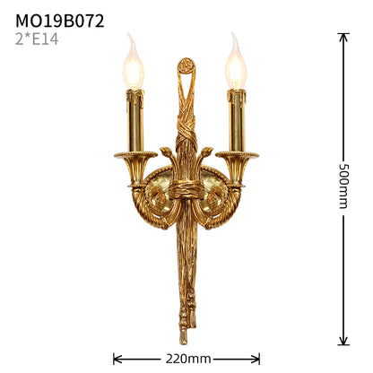 Rococo Scroll Brass Sconce