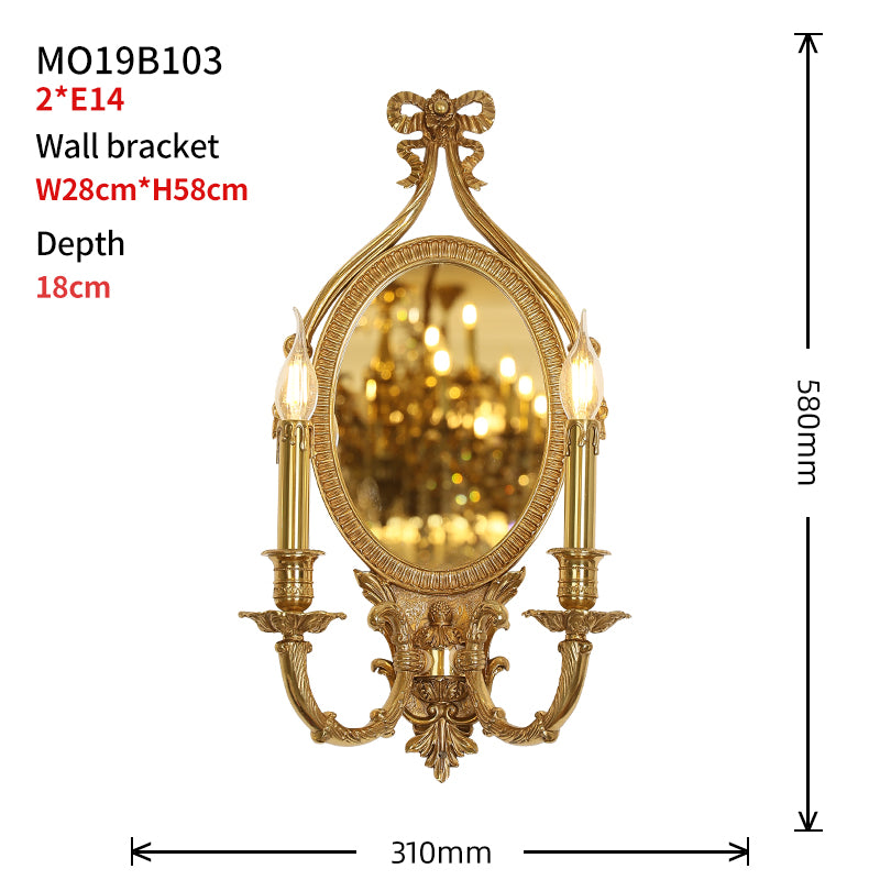Butterfly Bow Venetian Mirror Sconce