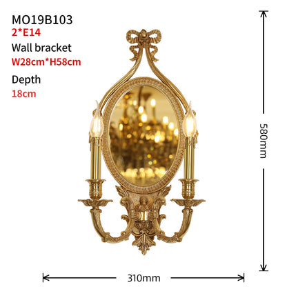 Butterfly Bow Venetian Mirror Sconce