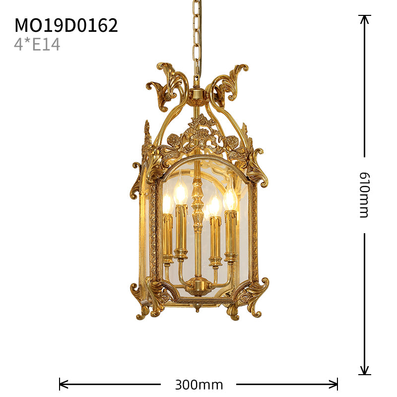 Brass Antique Lantern Pendant Light