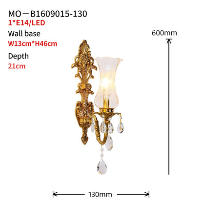 French Brass Wall Lamp