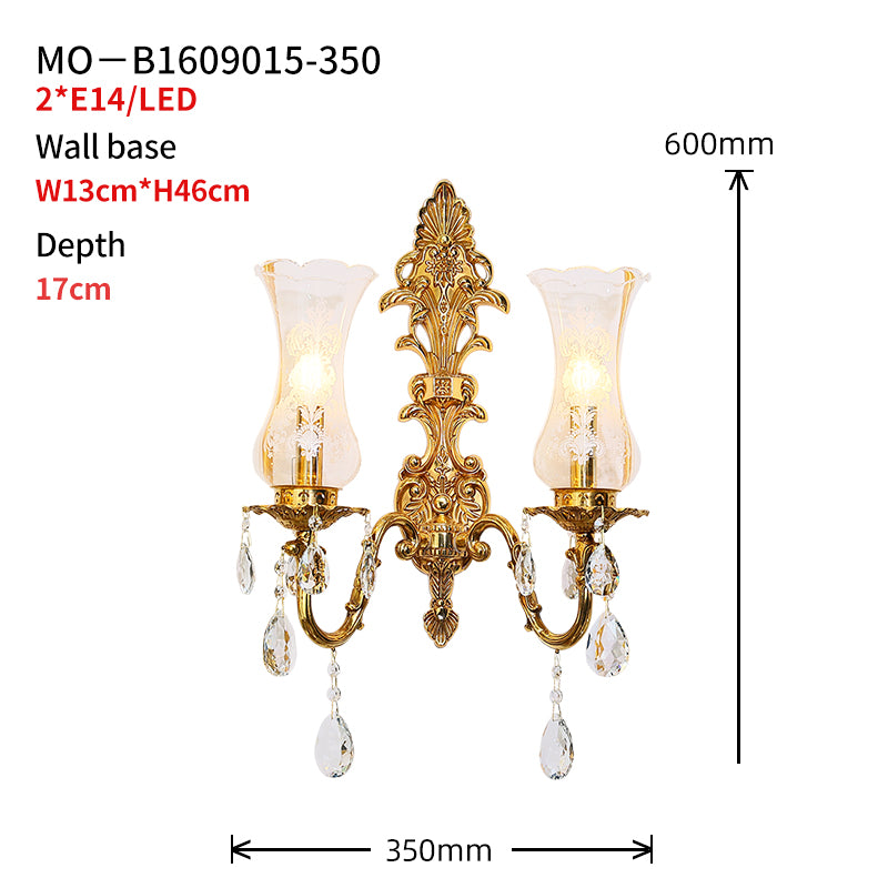 French Brass Wall Lamp