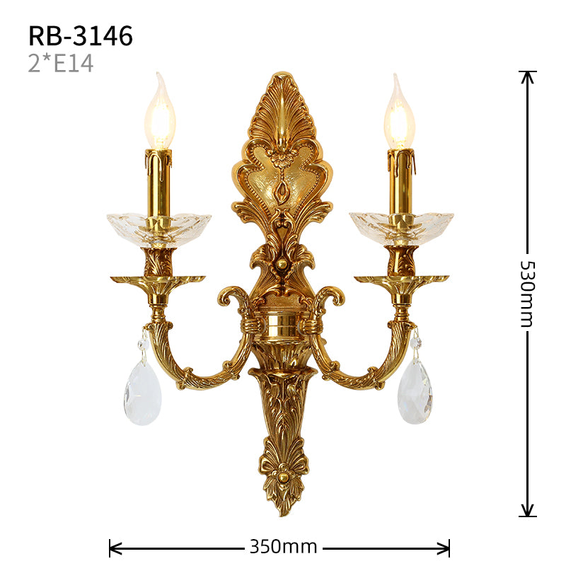 Versailles Lace & Crystal Wall Sconce
