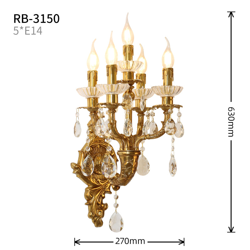 Gilded Candelabra Nocturne Wall Sconce