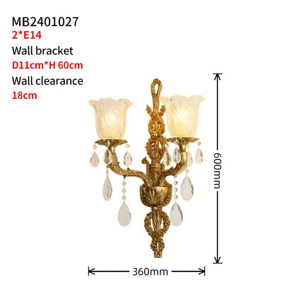 Floral Cascade Antique Sconce