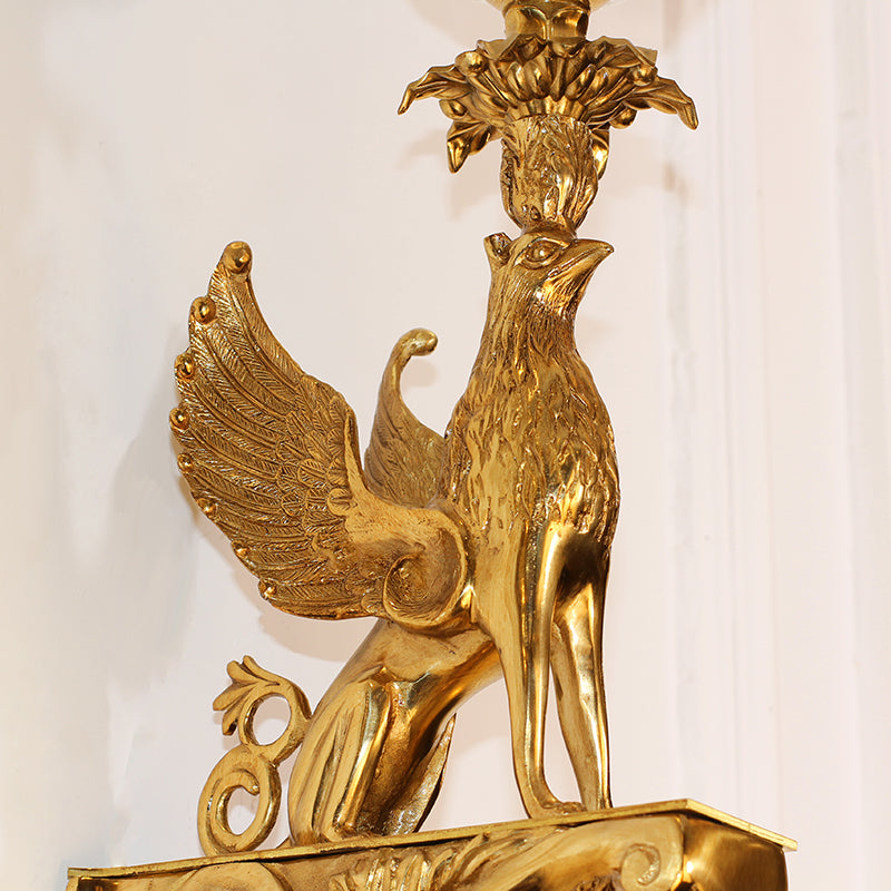 Griffin Brass Wall Lamp