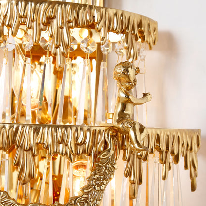Radiant Angelique Brass Sconce