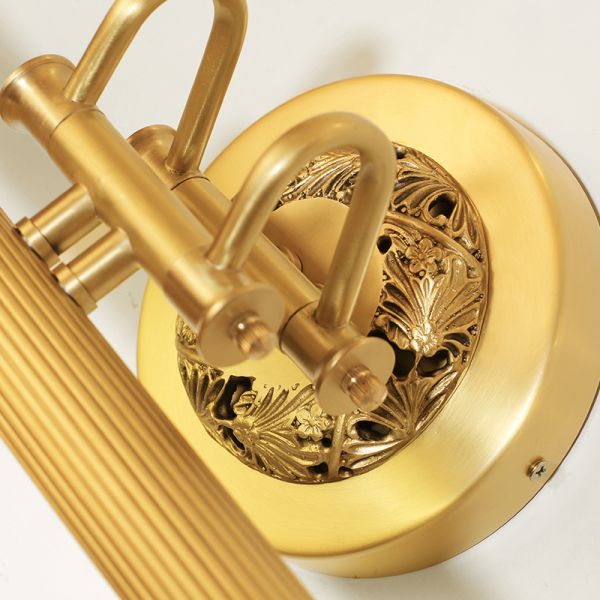 Detailed front view of the wall mounting plate, highlighting its engraved concentric circles and robust construction.