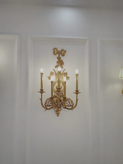 Rococo Bow Candelabra Wall Sconce