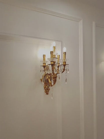 Gilded Candelabra Nocturne Wall Sconce