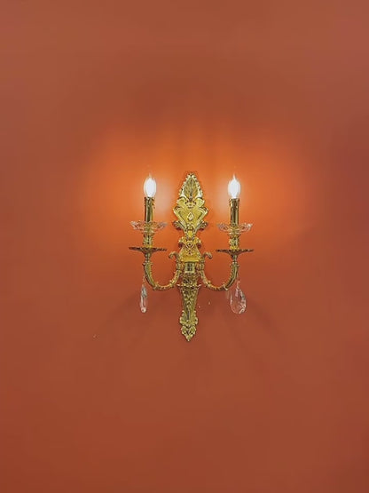 Versailles Lace & Crystal Wall Sconce