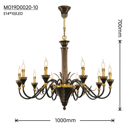 Fête Galante Ballerina Brass Chandelier