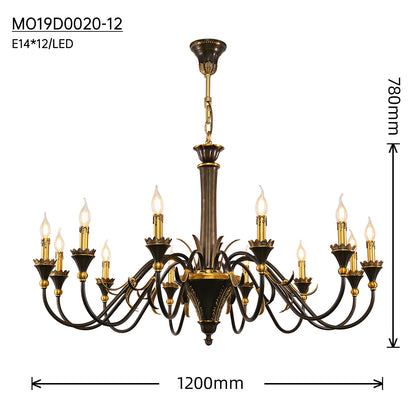 Fête Galante Ballerina Brass Chandelier