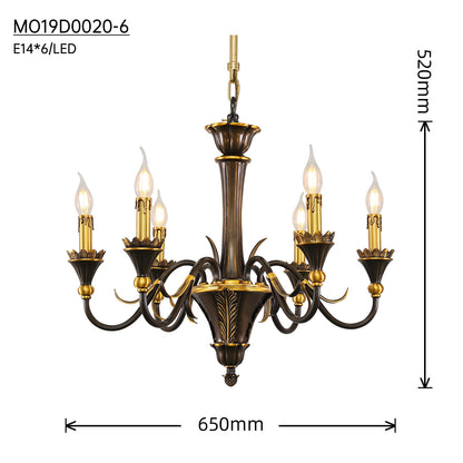 Fête Galante Ballerina Brass Chandelier