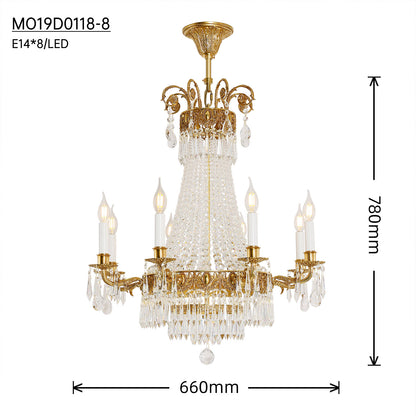 Fontainebleau Galerie François Ier Brass Chandelier