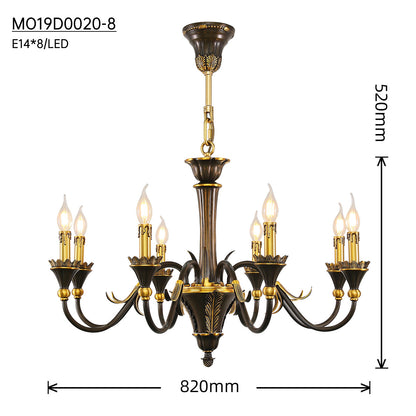 Fête Galante Ballerina Brass Chandelier