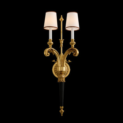 The Athena Twin-Light Victorian Wall Sconce 35"